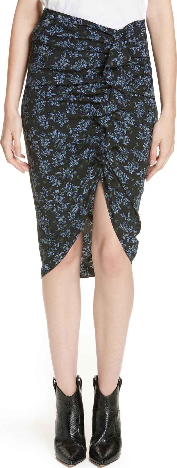 Veronica Beard Hazel Silk Skirt