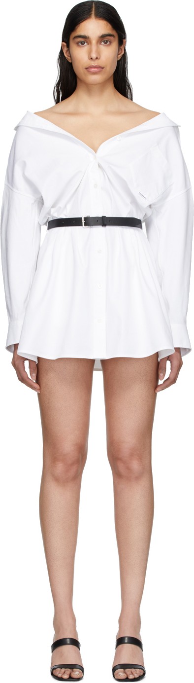 Alexander Wang White Mini Shirt Dress