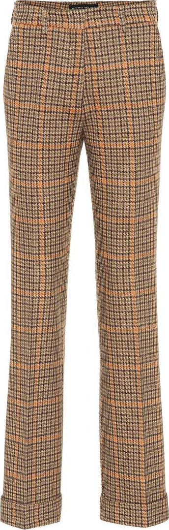 Etro Checked wool and cotton-blend pants