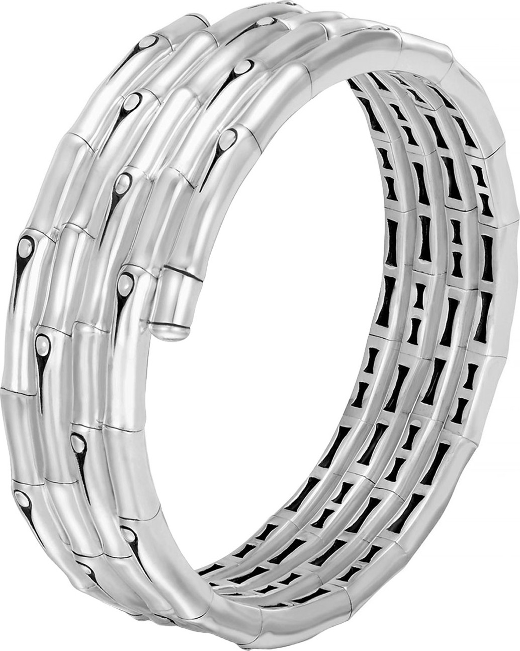 John Hardy Bamboo Sterling Silver Four-Coil Bracelet