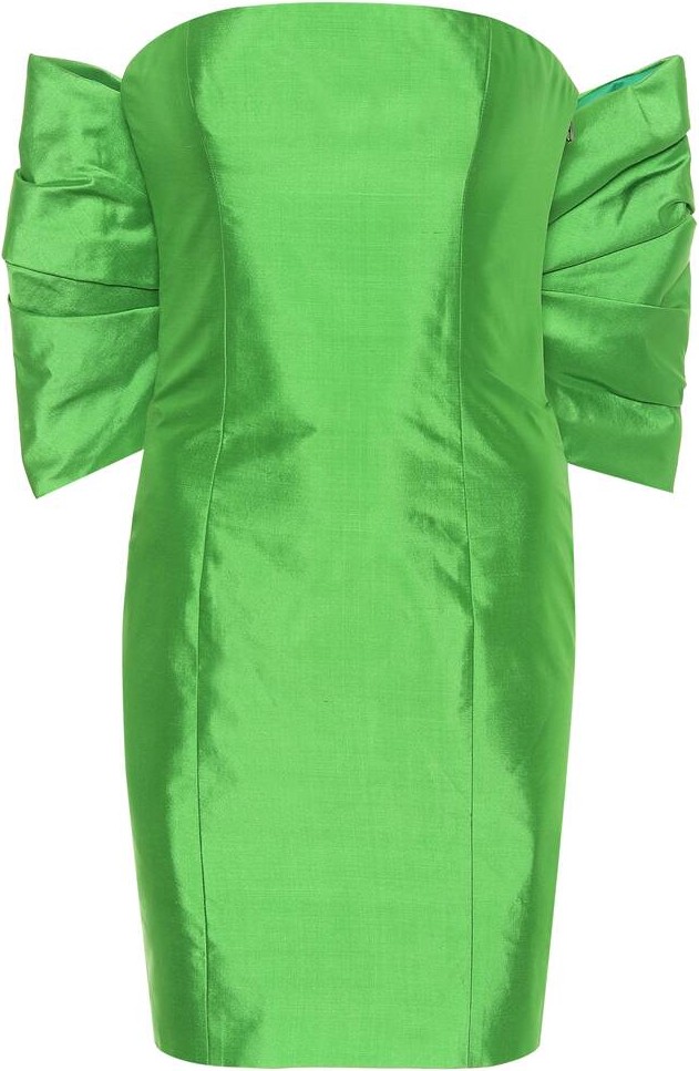 Rasario Exclusive to Mytheresa – Silk-satin strapless midi dress