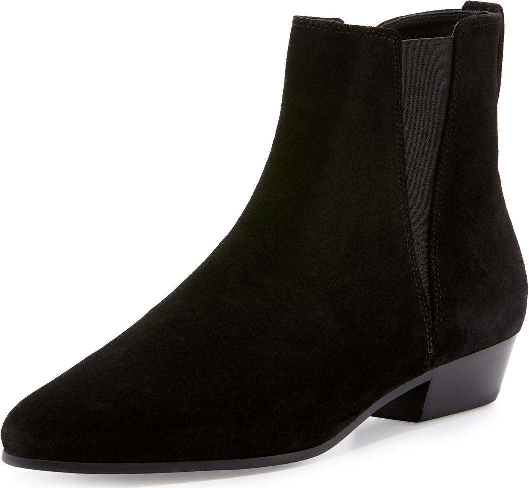 Isabel Marant Patsha Suede 30mm Bootie, Black