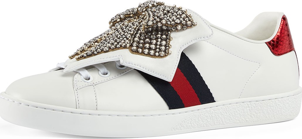 Gucci New Ace Bow Lace Patch Sneaker
