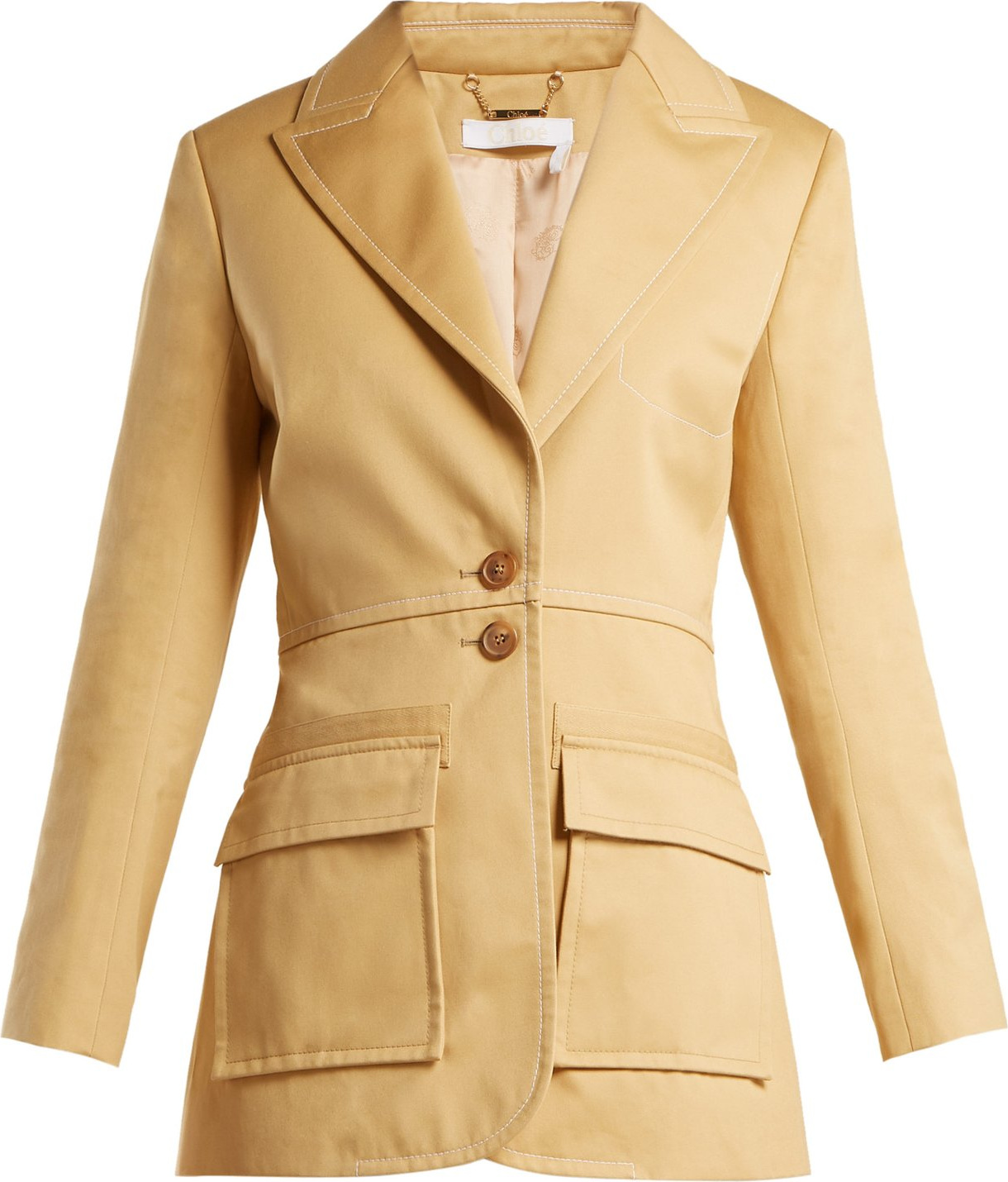 Chloe Single-breasted cotton-gabardine blazer