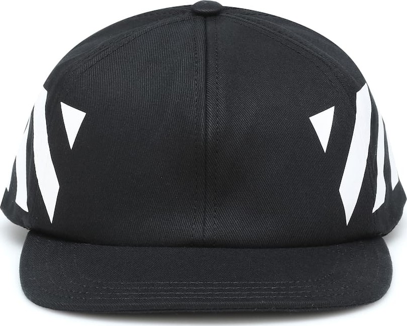 Off White Printed cotton cap