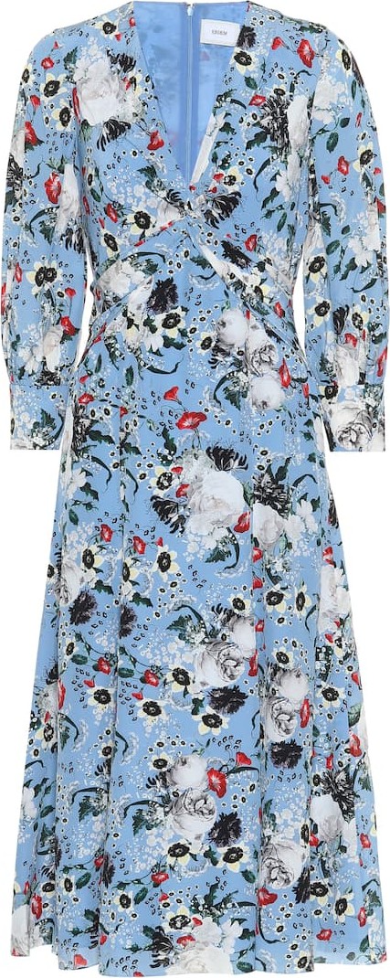 Erdem Elaina floral silk midi dress