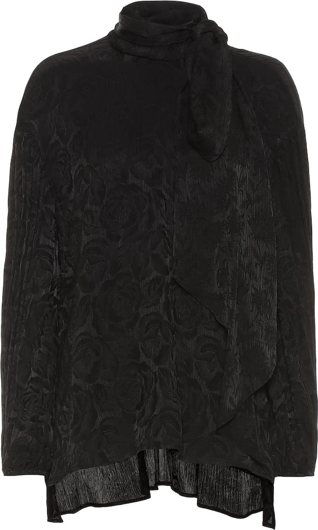 Chloe Silk-blend floral jacquard blouse