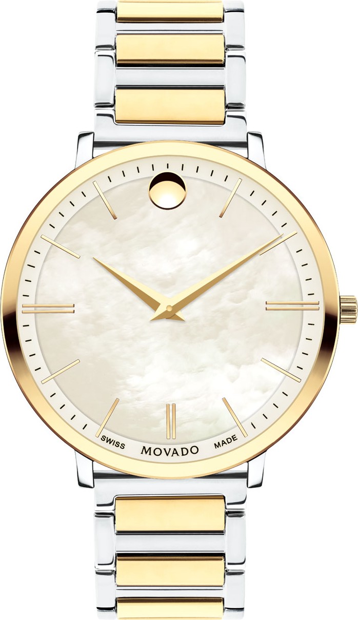 Movado 35mm Ultra Slim Bracelet Watch, Gold/Silver