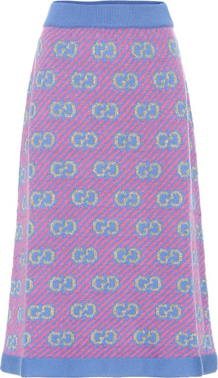 Gucci Wool-blend jacquard skirt