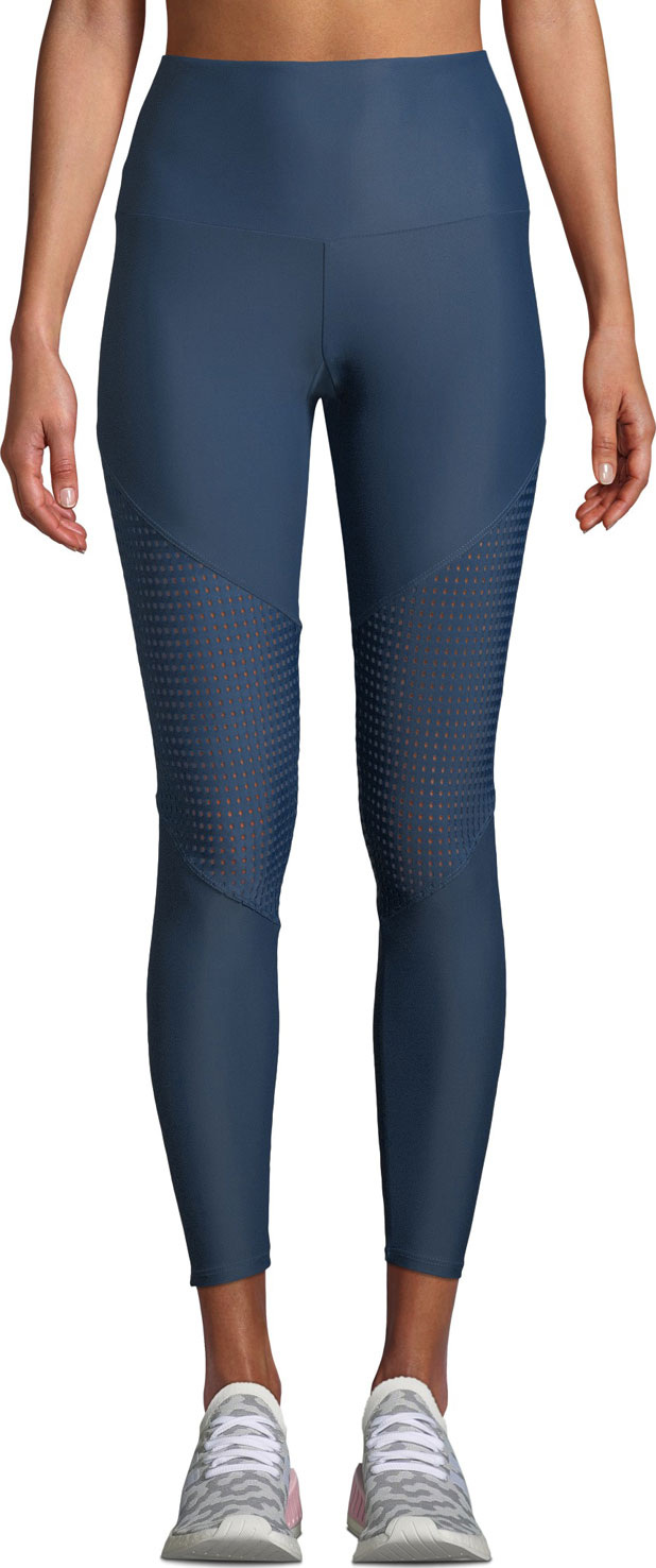 ONZIE High-Rise Mesh Track Performance Leggings