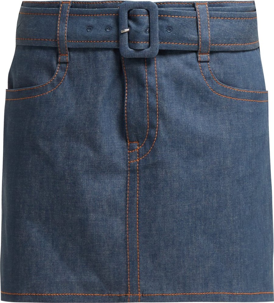 Prada Belted denim skirt