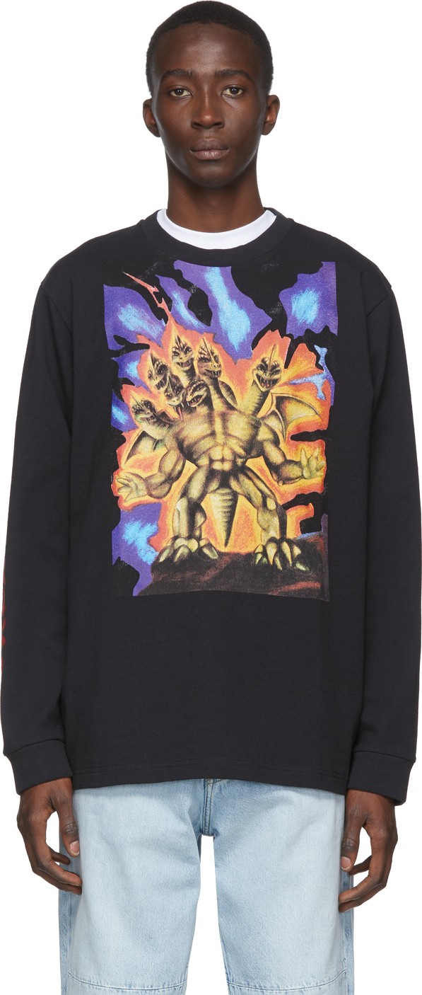 Acne Studios Black Monster in My Pocket Edition 'Great Beast' Long Sleeve T-Shirt