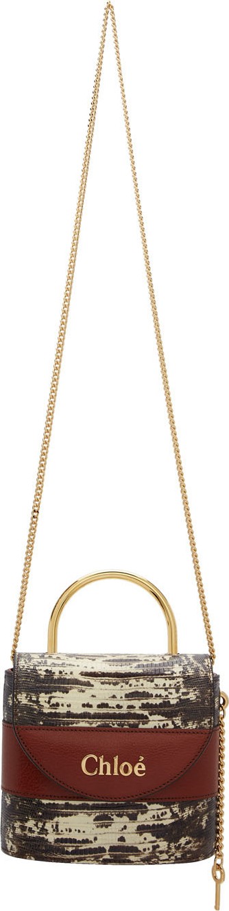 Chloe Brown Small Aby Lock Chain Bag
