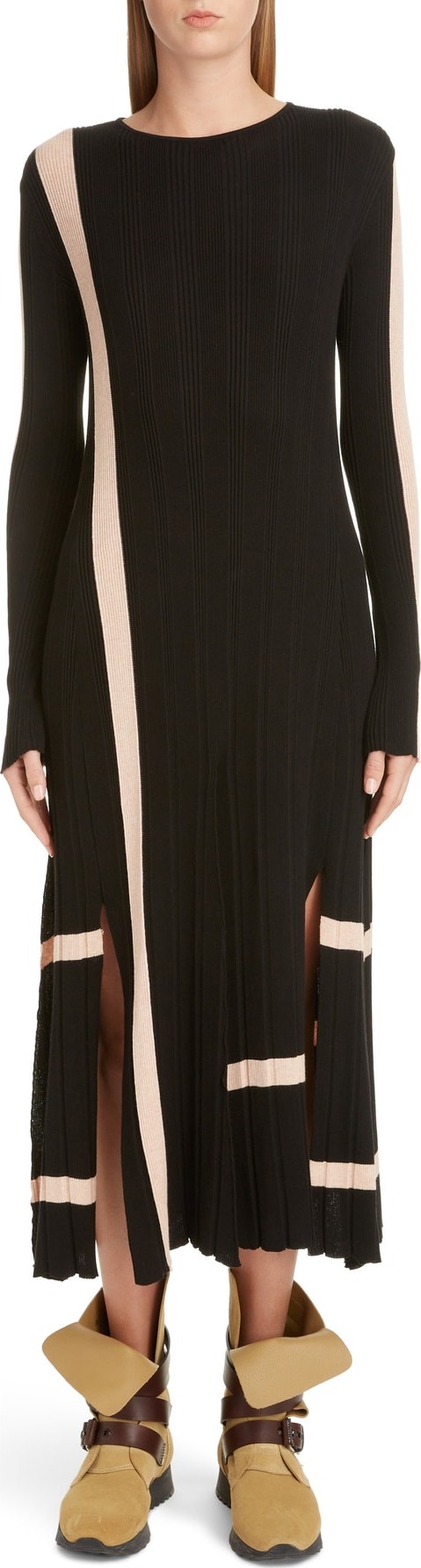 LOEWE Stripe Rib Knit Carwash Dress