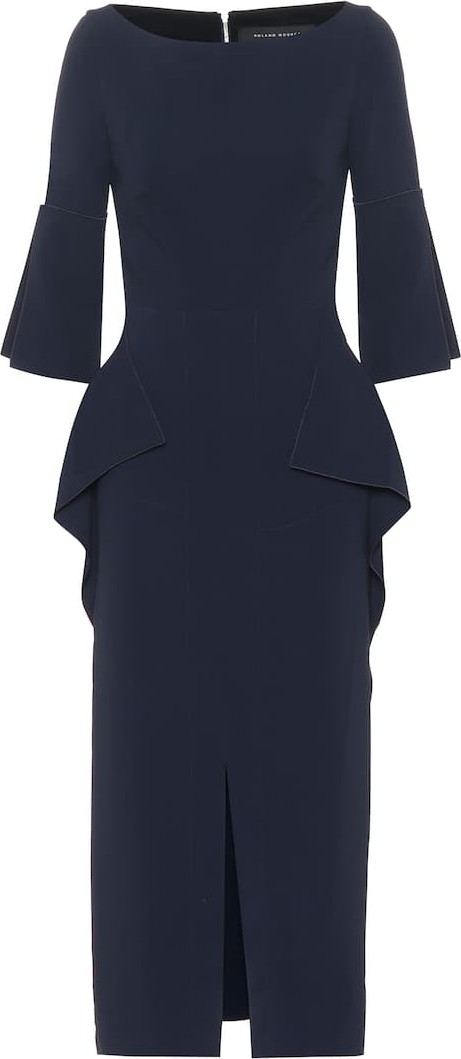 Roland Mouret Crane stretch crêpe midi dress