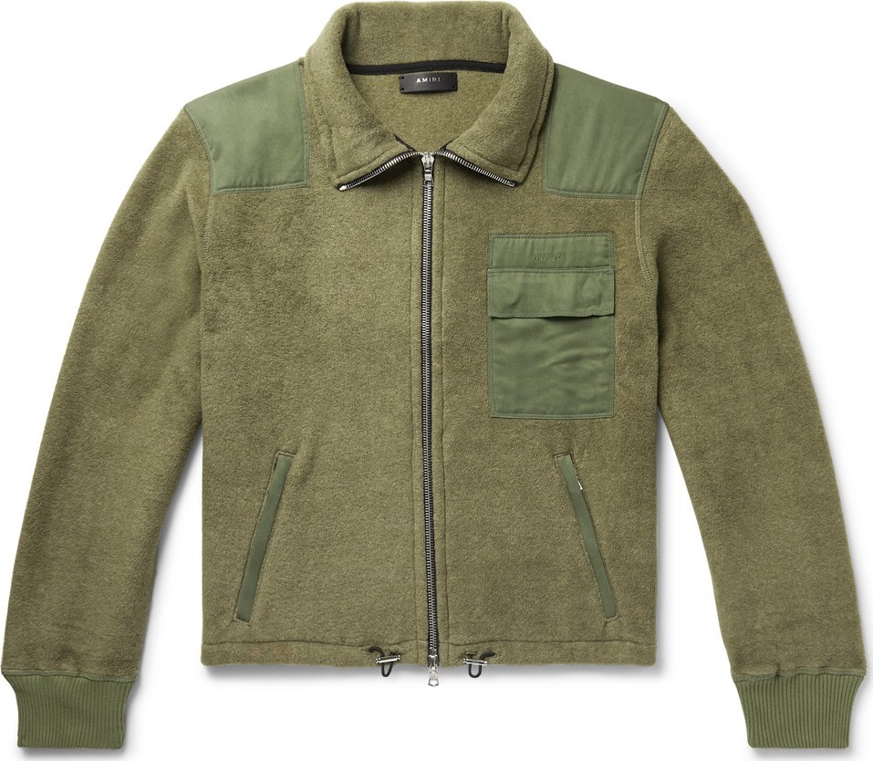 Amiri Tencel-Trimmed Fleece Jacket
