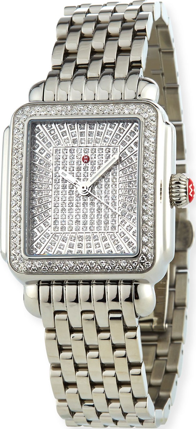 MICHELE Deco Ultimate Pave Diamond Watch, Limited Edition