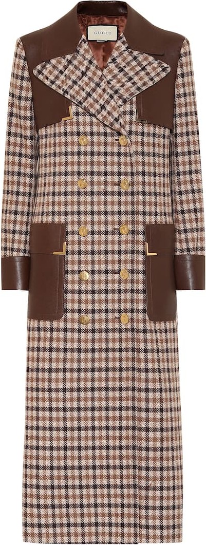 Gucci Checked wool-blend coat