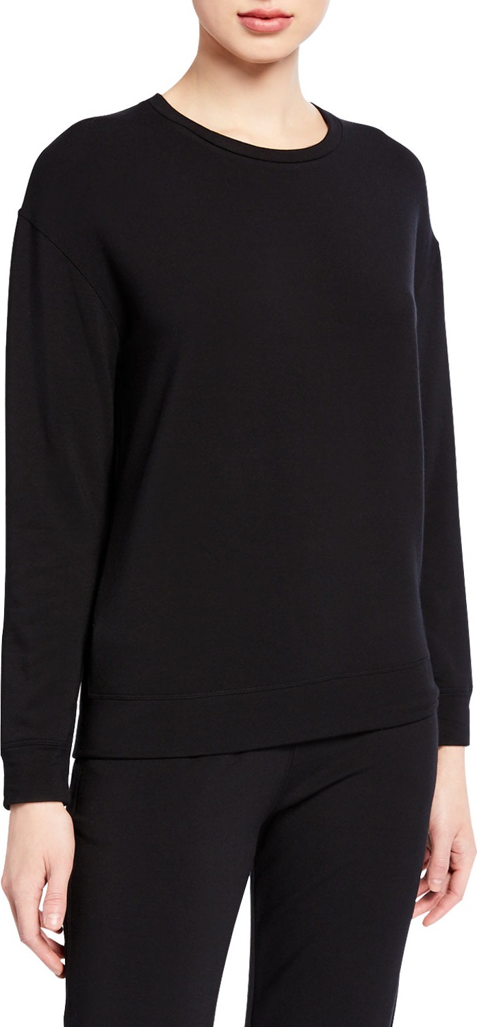 Majestic Crewneck French-Terry Sweatshirt