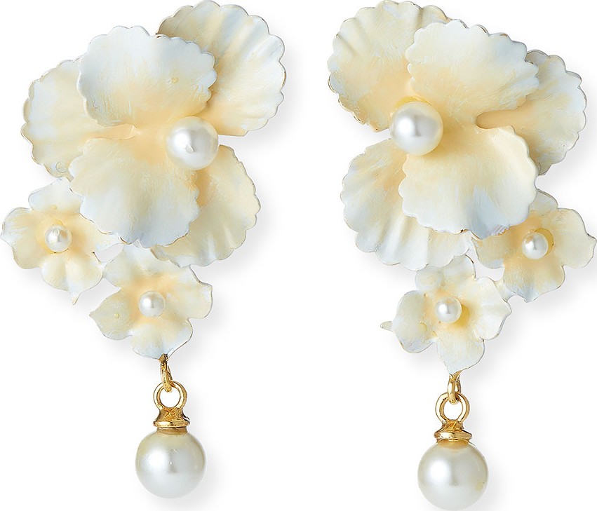 Jennifer Behr Sadira Pansy Drop Earrings
