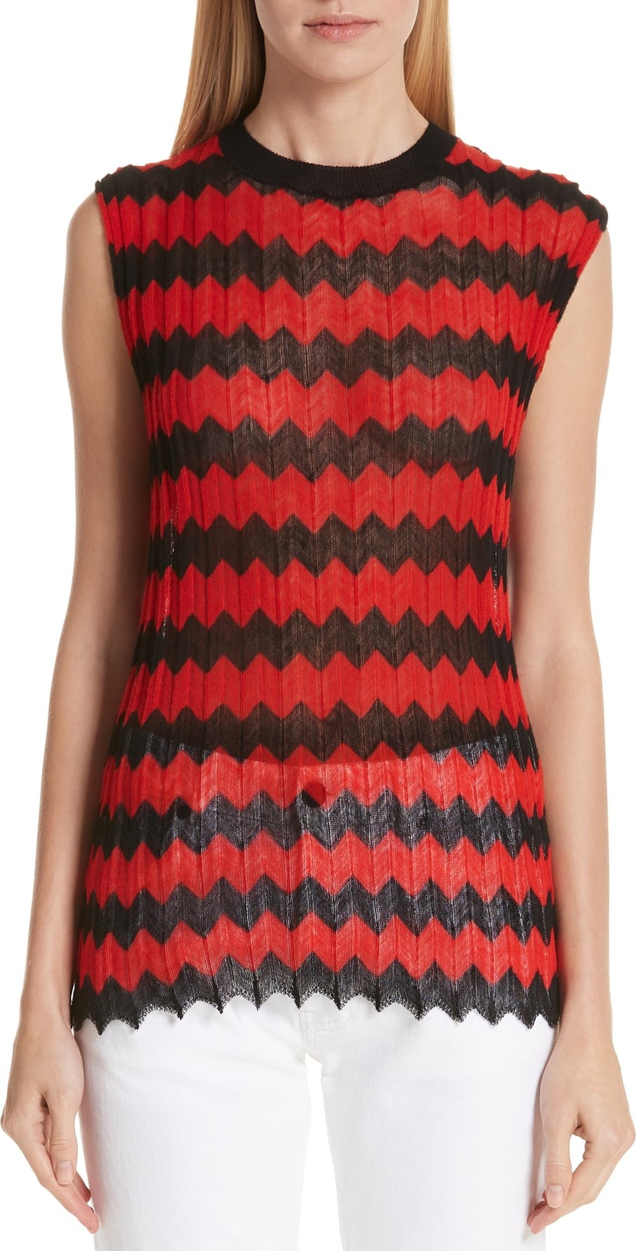 Calvin Klein 205W39NYC Chevron Stripe Wool Tank Top