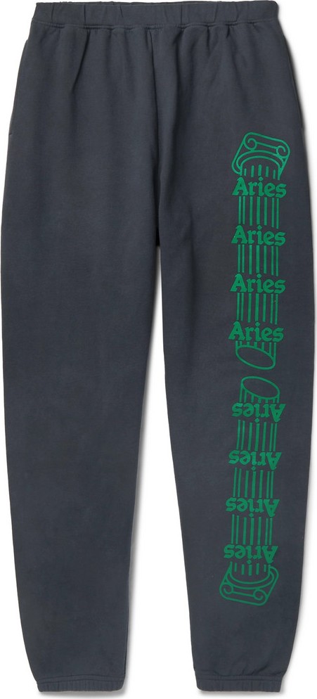 Aries Logo-Print Fleece-Back Cotton-Jersey Sweatpants
