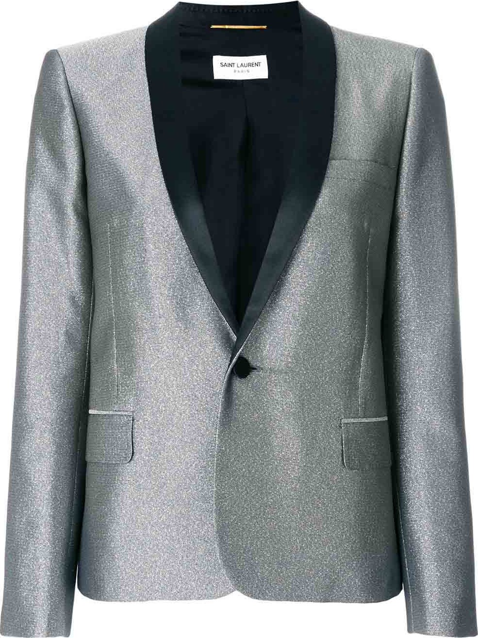 Saint Laurent metallic fitted blazer