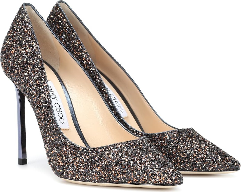Jimmy Choo Romy 100 glitter pumps