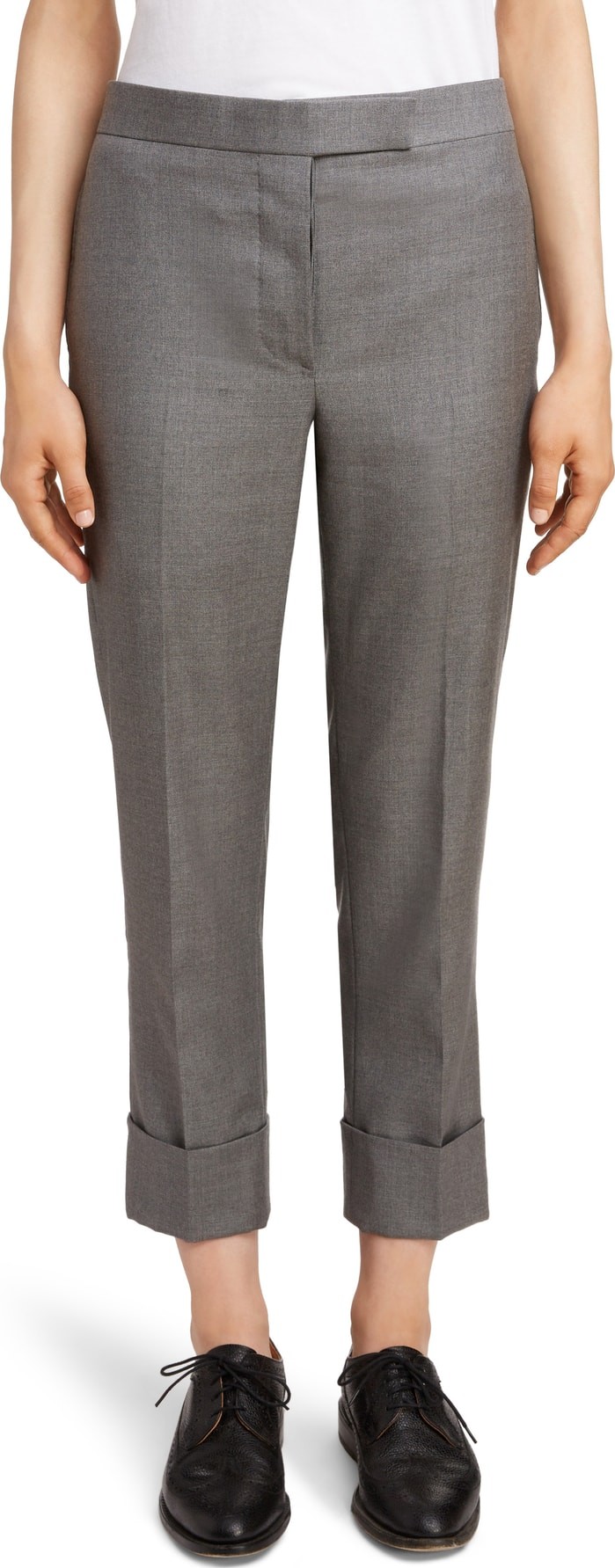 Thom Browne Twill Cuffed Pants