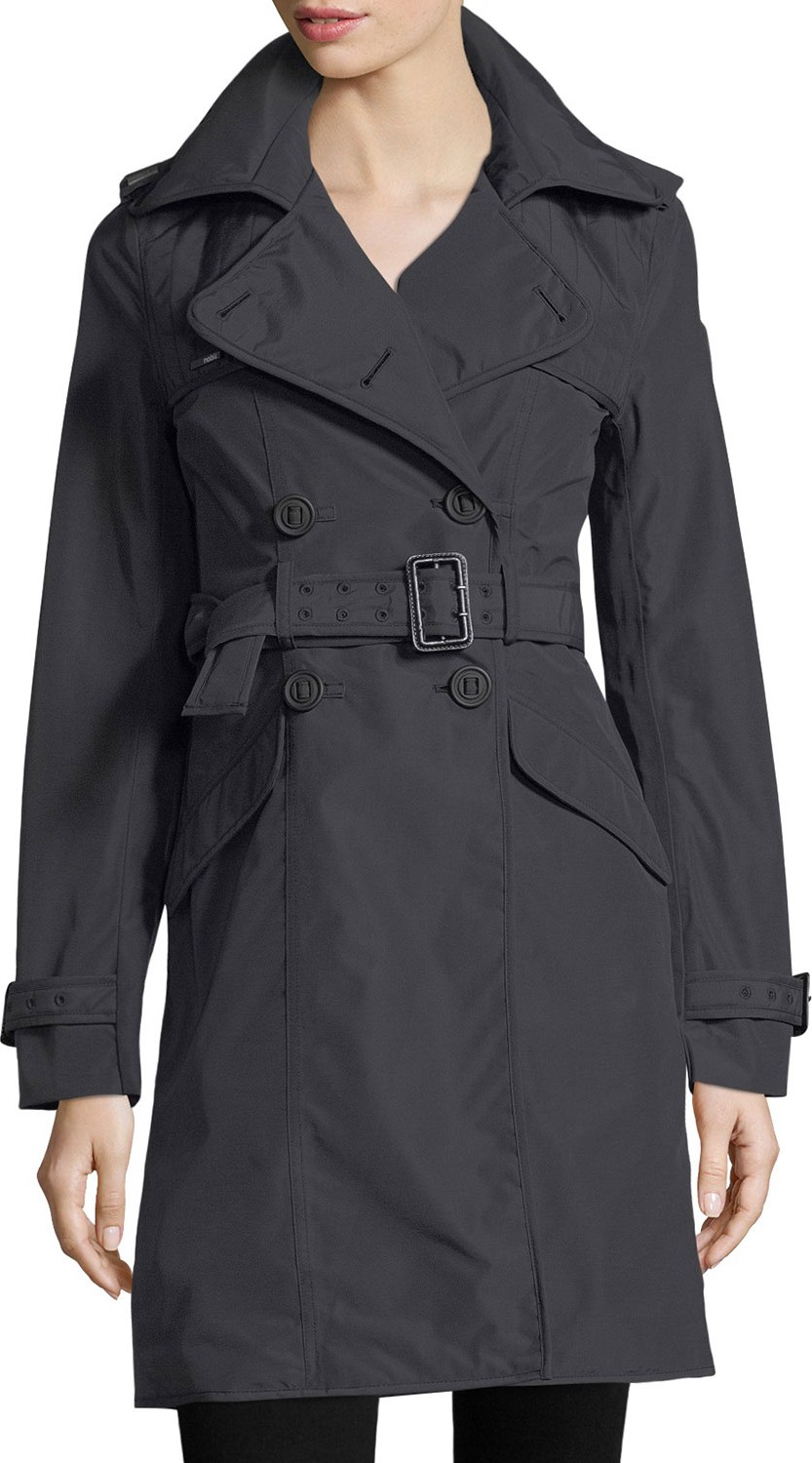 Nobis Double-Breasted Belted Parka Jacket