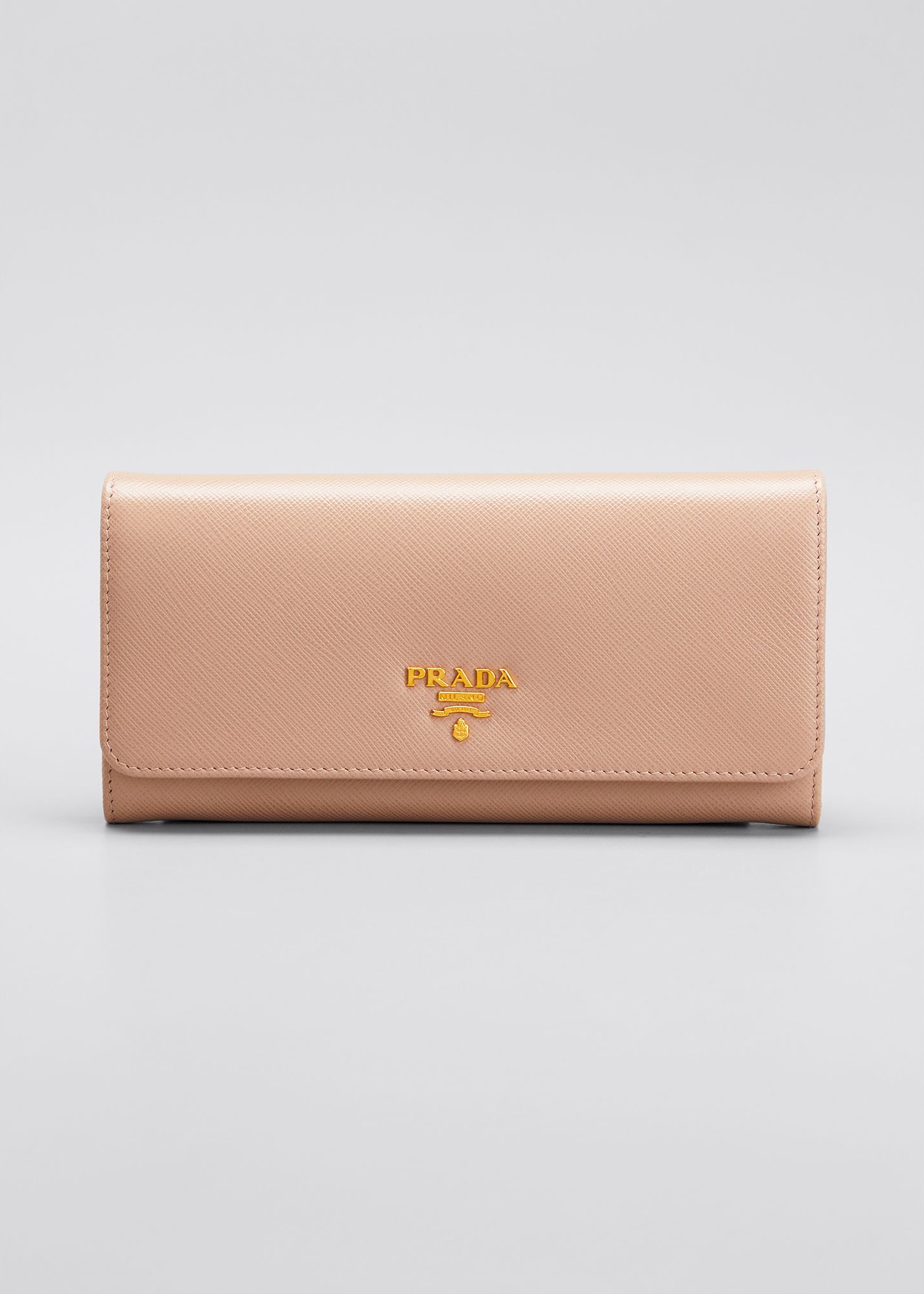 Prada Textured Leather Continental Wallet