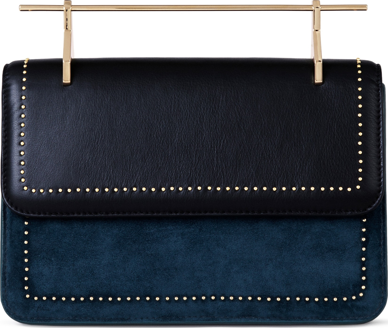 M2Malletier La Fleur de Mal Leather & Velvet Shoulder Bag