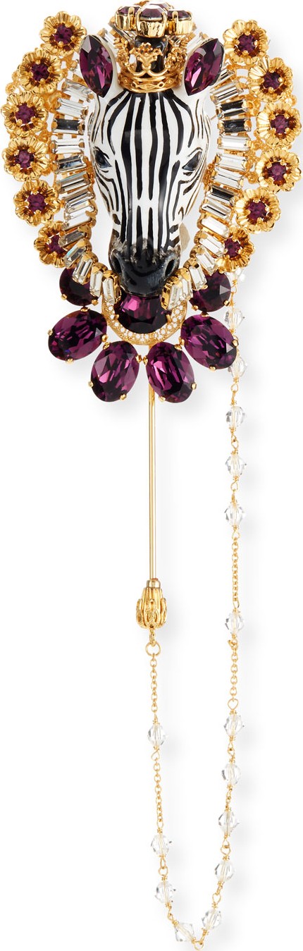 Dolce & Gabbana Zebra Crystal Pin