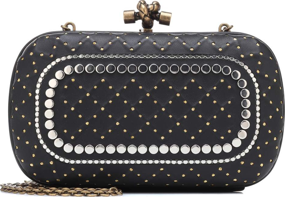 Bottega Veneta Knot embellished leather clutch