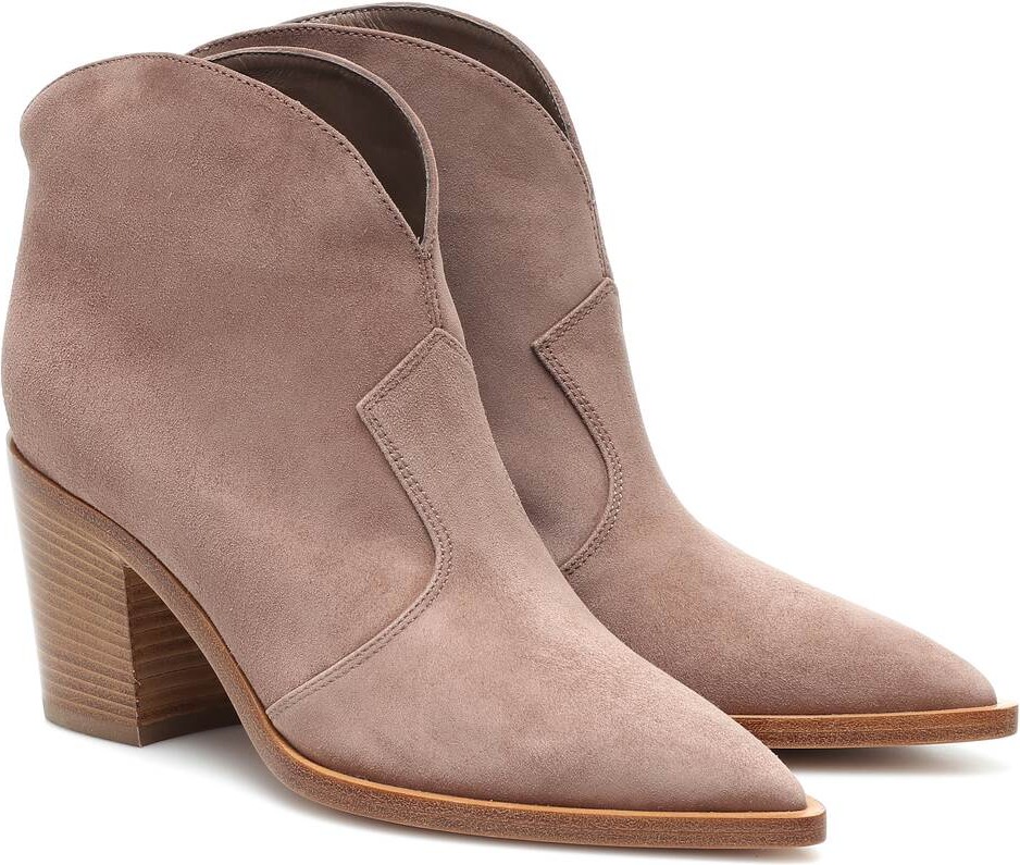 Gianvito Rossi Suede ankle boots