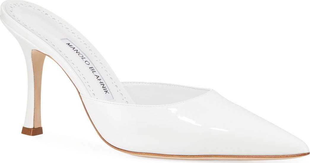 Manolo Blahnik Arriga 90mm Patent Mules