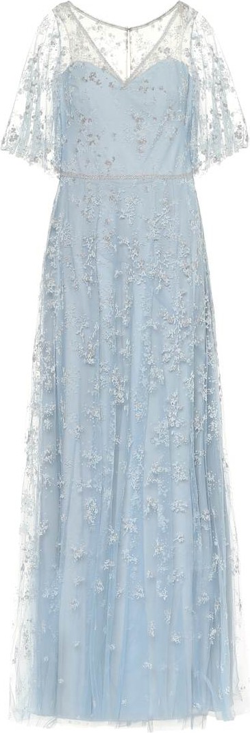 Marchesa Notte Embellished tulle gown