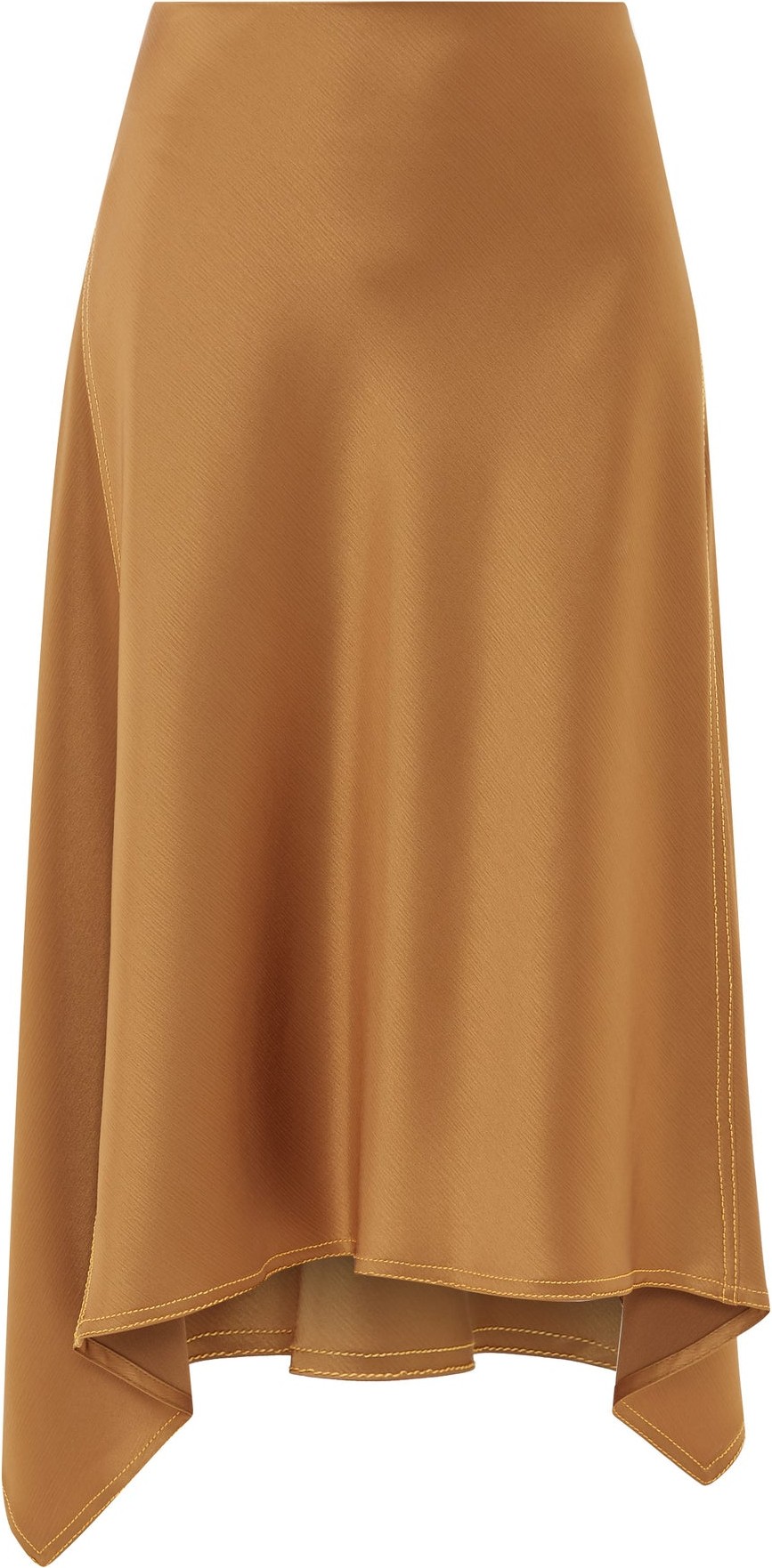 Sies Marjan Darby handkerchief-hem satin midi skirt