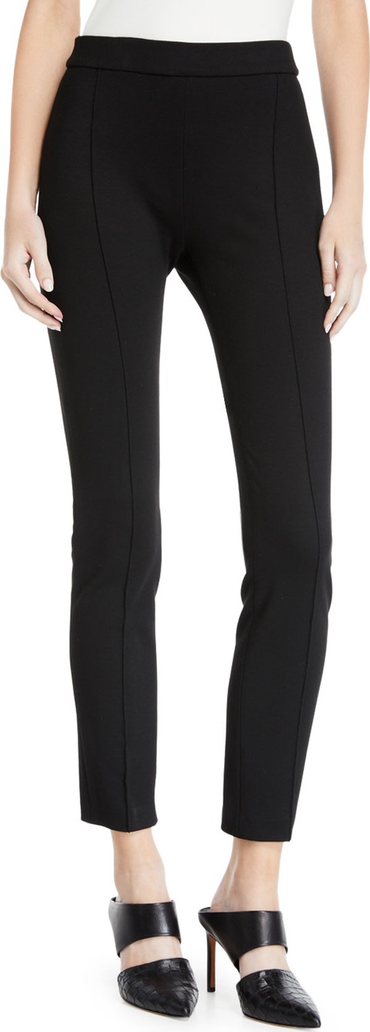 Rosetta Getty Pintuck Pull-On Interlock Jersey Leggings