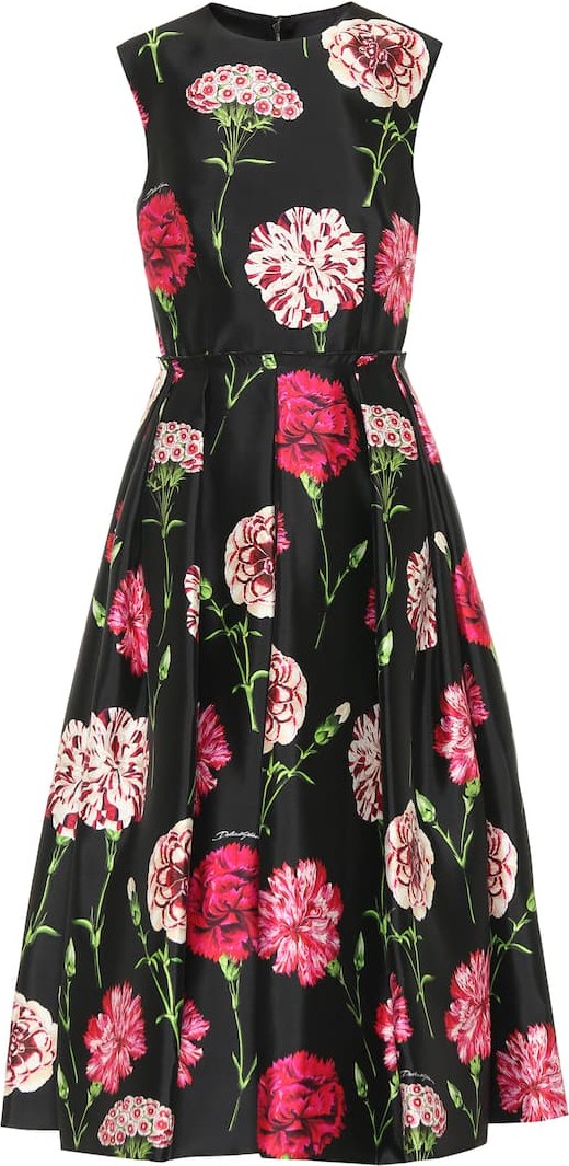 Dolce & Gabbana Floral silk midi dress