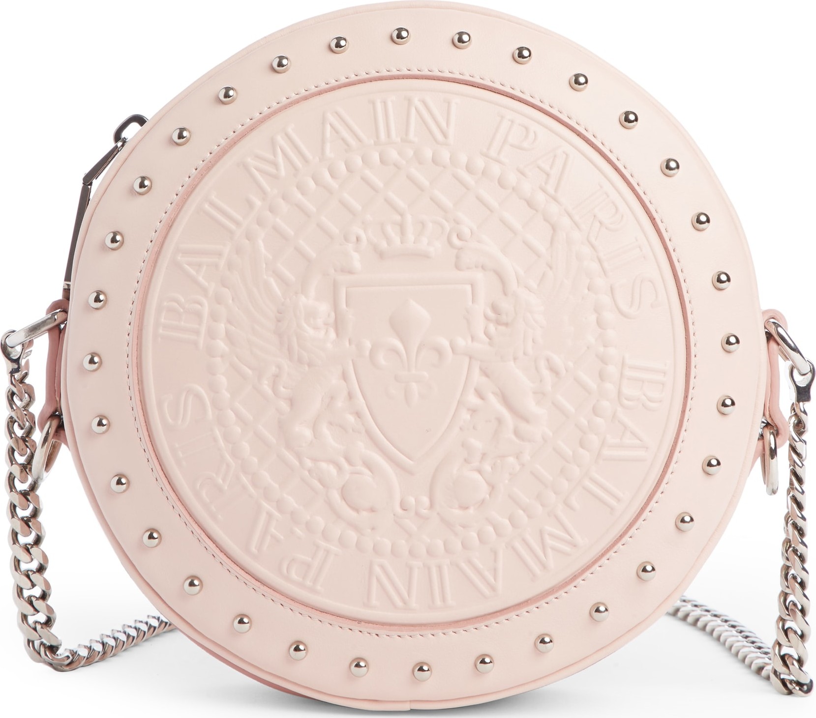 Balmain Disco Embossed Calfskin Leather Crossbody Bag Balmain Disco Embossed Calfskin Leather Crossbody Bag