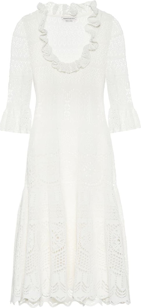Alexander McQueen Cotton-blend crochet dress
