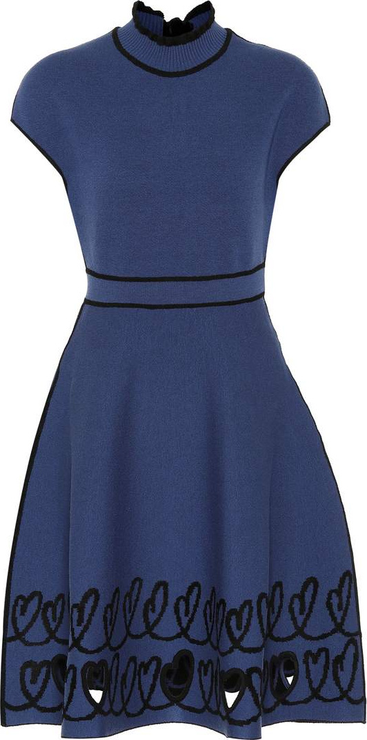 Fendi Scribbled heart sweater dress