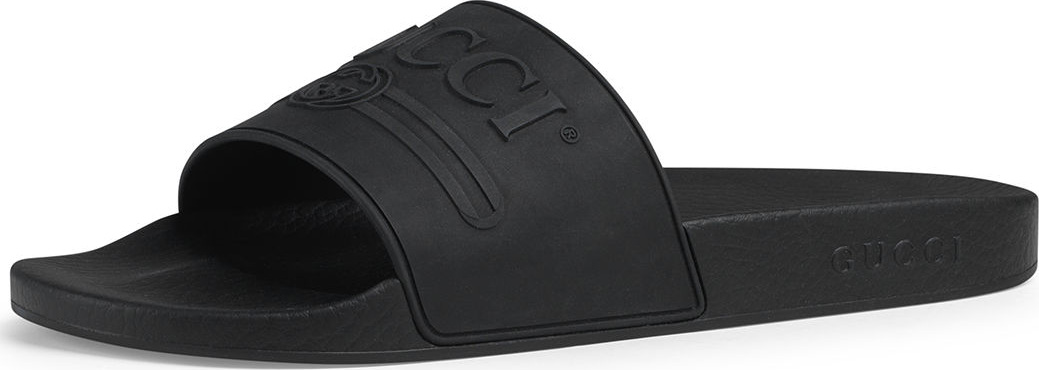 Gucci Men's Pursuit Logo Slide Sandal