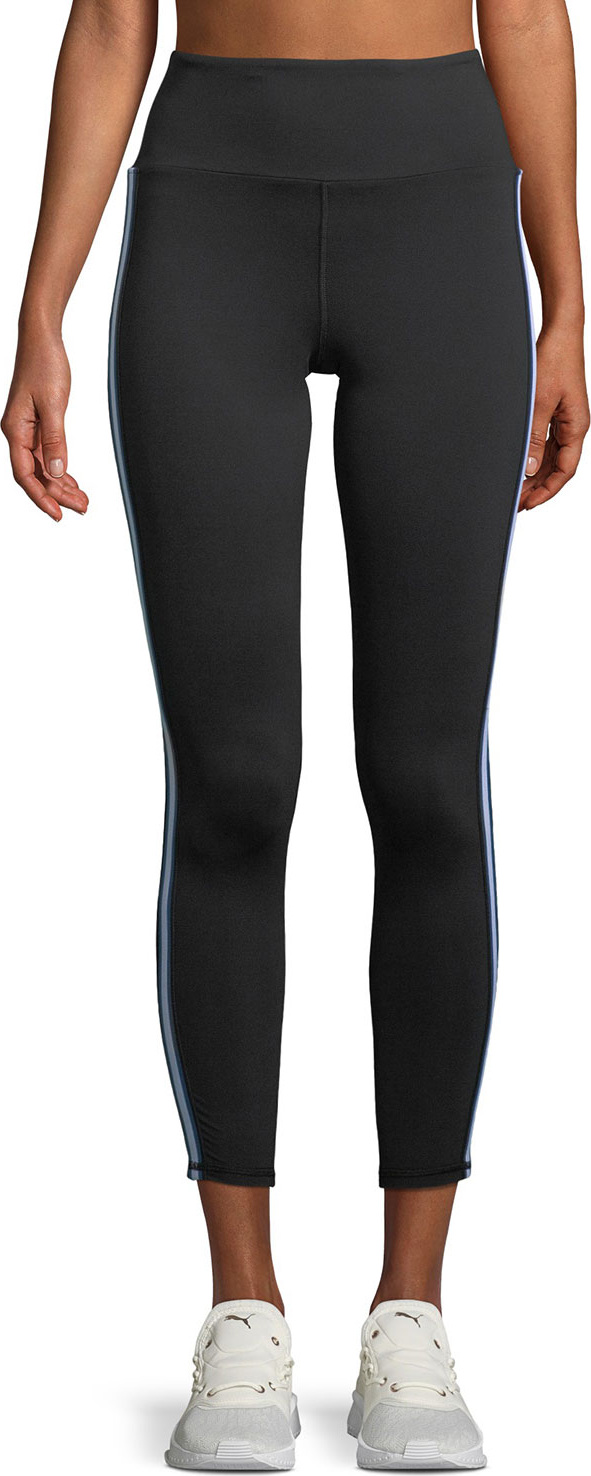 MICHI Le Mans High-Waist Striped Performance Leggings