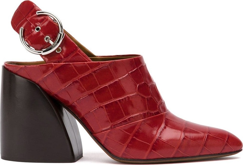 Chloe pointed slingback mules