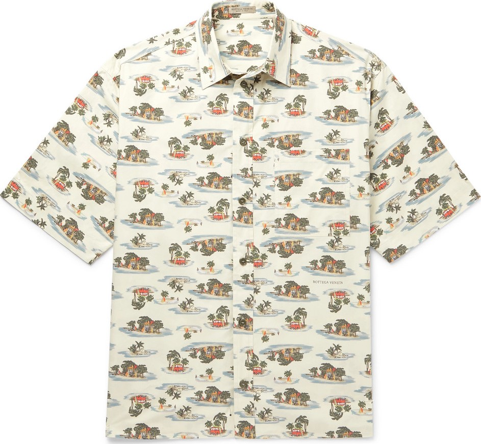 Bottega Veneta Printed Cotton-Poplin Shirt