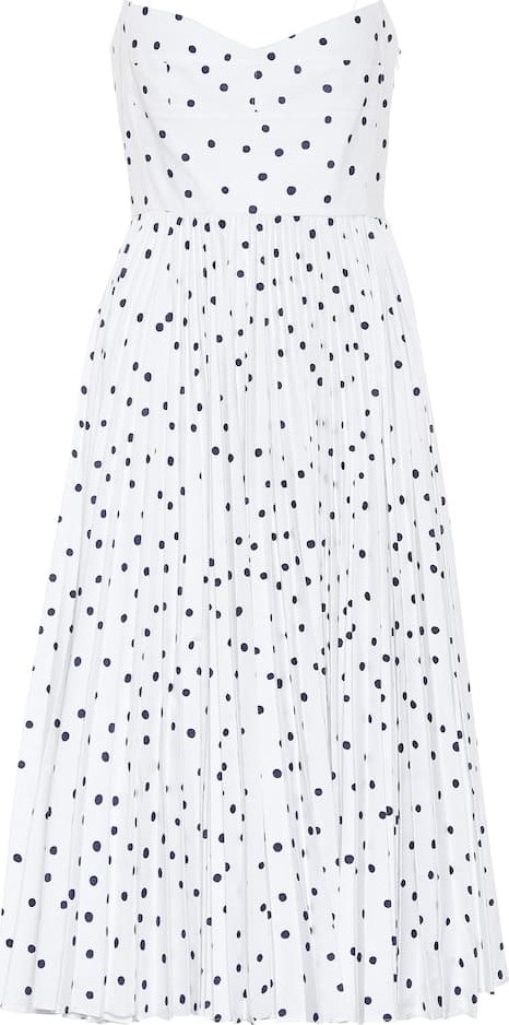 Khaite Pamela flocked cotton dress