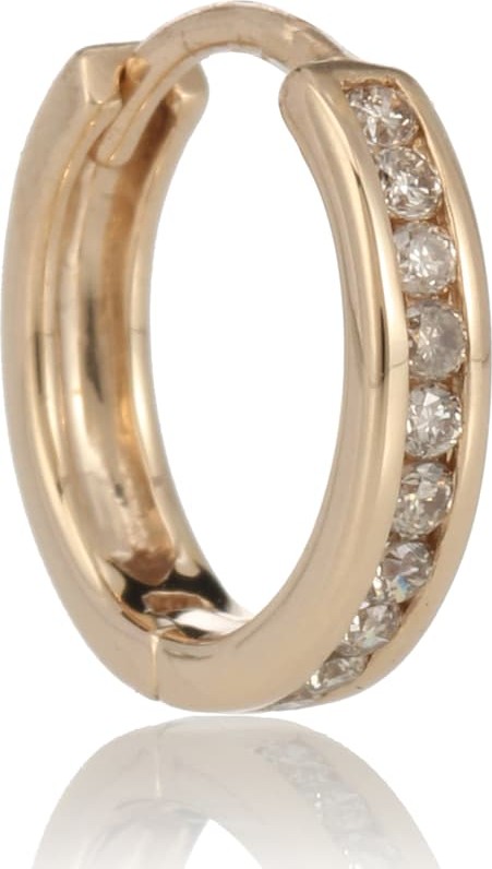 Anna Sheffield Licol 14kt gold and diamonds single hoop earring