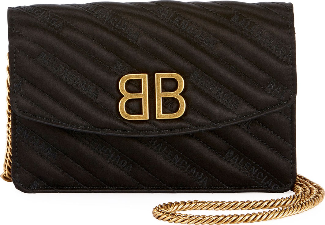 Balenciaga BB Quilted Wallet On Chain